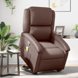 Fauteuil inclinable de massage Marron Similicuir