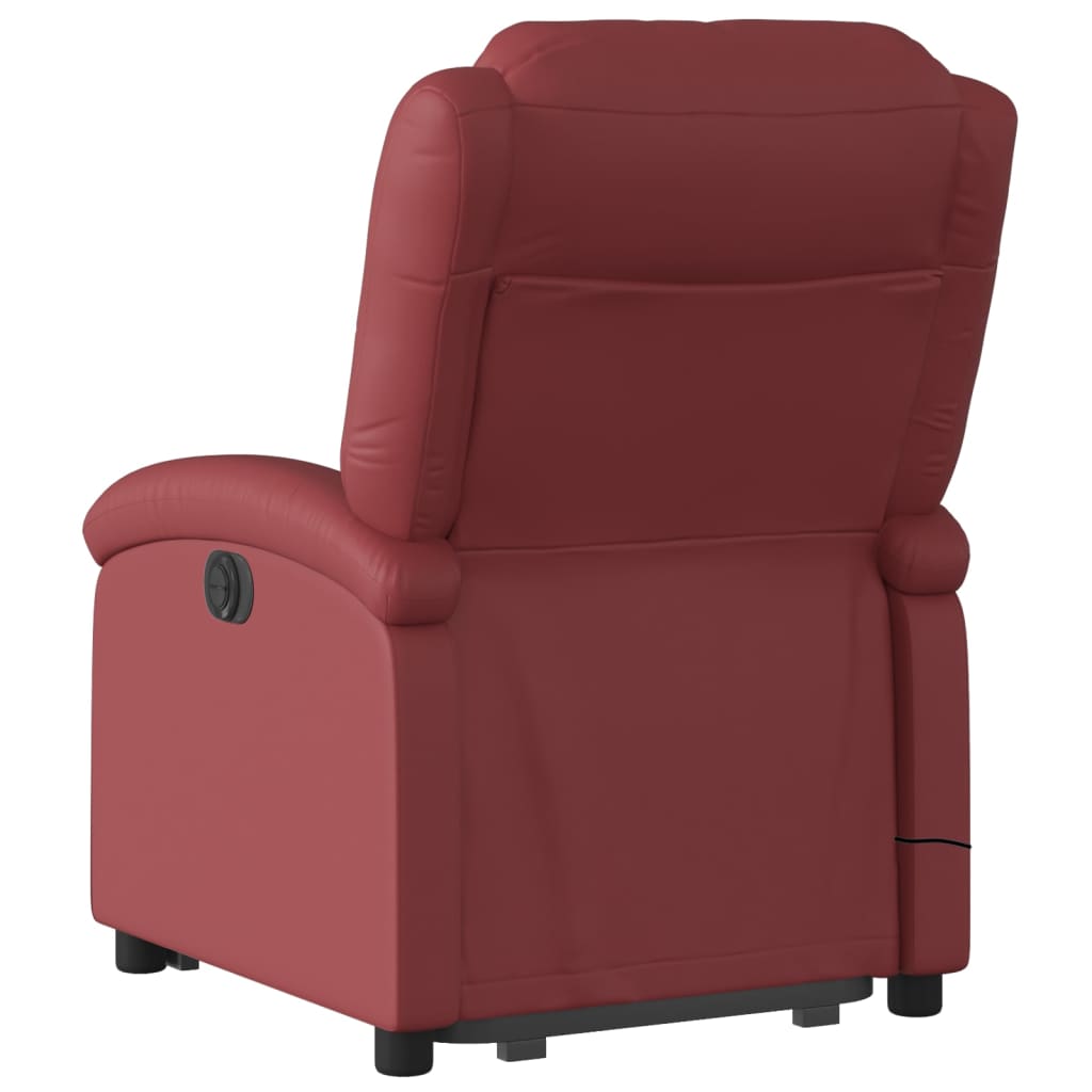 Fauteuil inclinable de massage Rouge bordeaux Similicuir