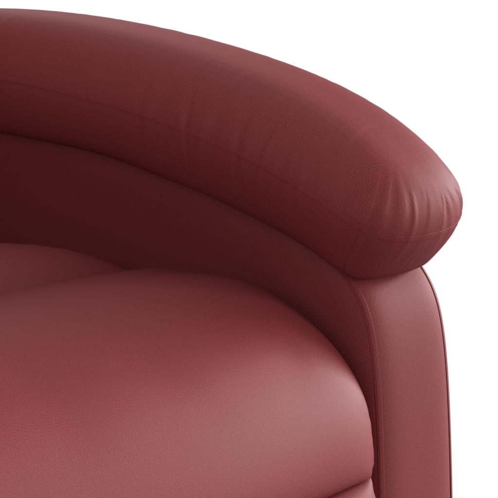 Fauteuil inclinable de massage Rouge bordeaux Similicuir