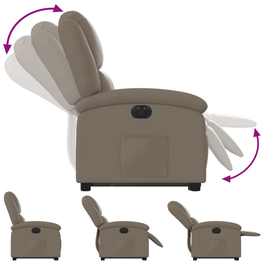 Fauteuil inclinable électrique cappuccino similicuir