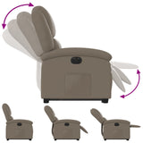 Fauteuil inclinable électrique cappuccino similicuir