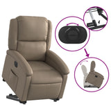 Fauteuil inclinable électrique cappuccino similicuir