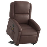 Fauteuil inclinable de massage électrique marron similicuir