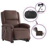 Fauteuil inclinable de massage électrique marron similicuir