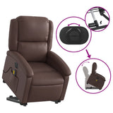 Fauteuil inclinable de massage électrique marron similicuir