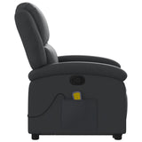 Fauteuil inclinable de massage noir cuir véritable