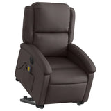 Fauteuil inclinable de massage électrique marron foncé