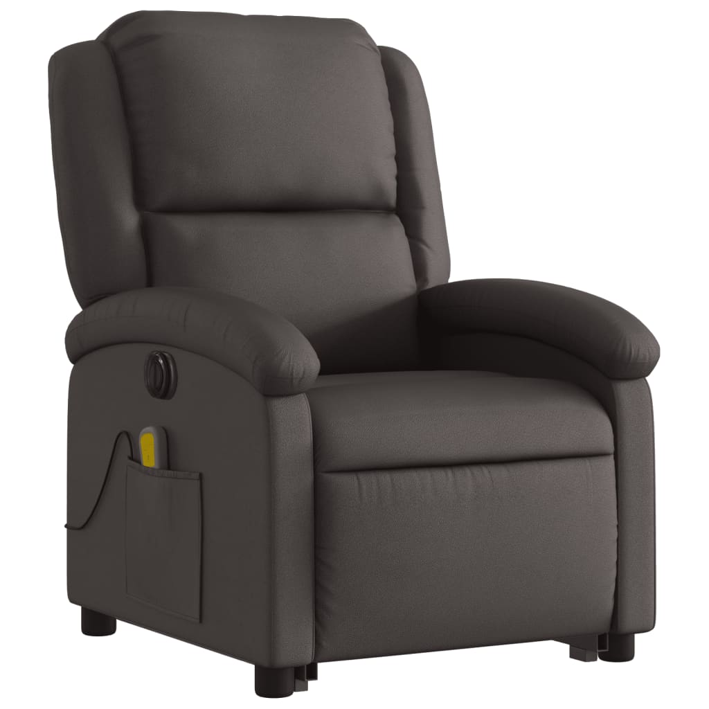 Fauteuil inclinable de massage électrique marron foncé