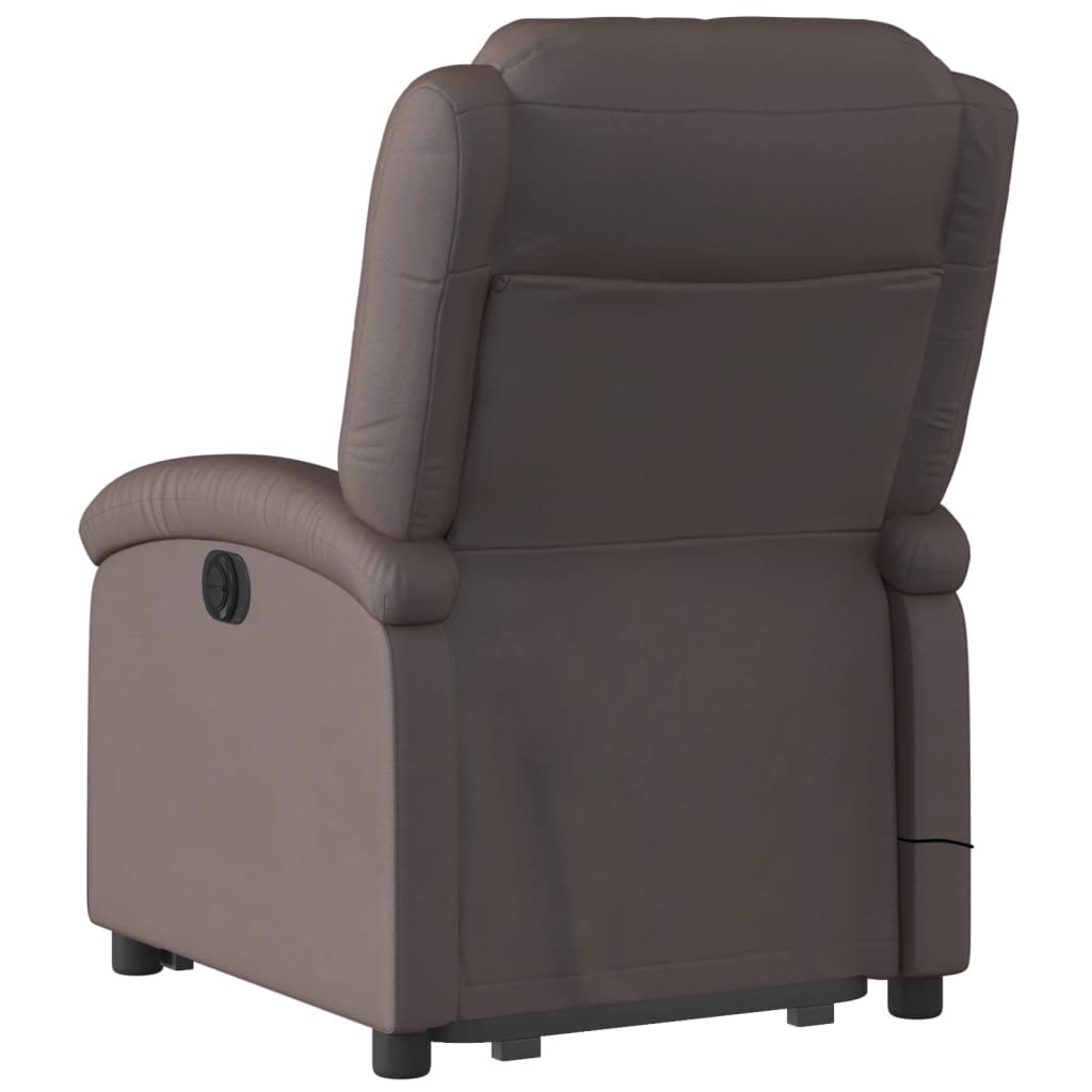 Fauteuil inclinable de massage électrique marron foncé