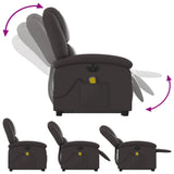 Fauteuil inclinable de massage électrique marron foncé