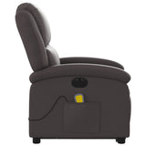 Fauteuil inclinable de massage électrique marron foncé