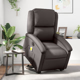 Fauteuil inclinable de massage électrique marron foncé