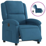 Fauteuil inclinable électrique bleu velours