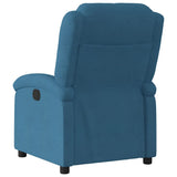 Fauteuil inclinable électrique bleu velours