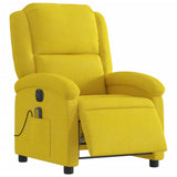 Fauteuil inclinable de massage électrique jaune velours