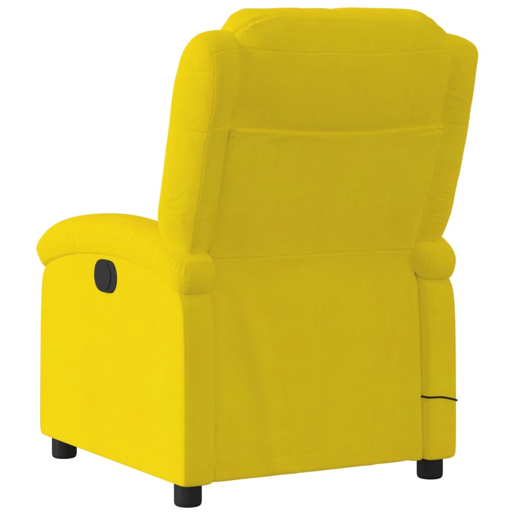 Fauteuil inclinable de massage électrique jaune velours