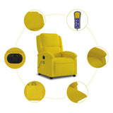 Fauteuil inclinable de massage électrique jaune velours