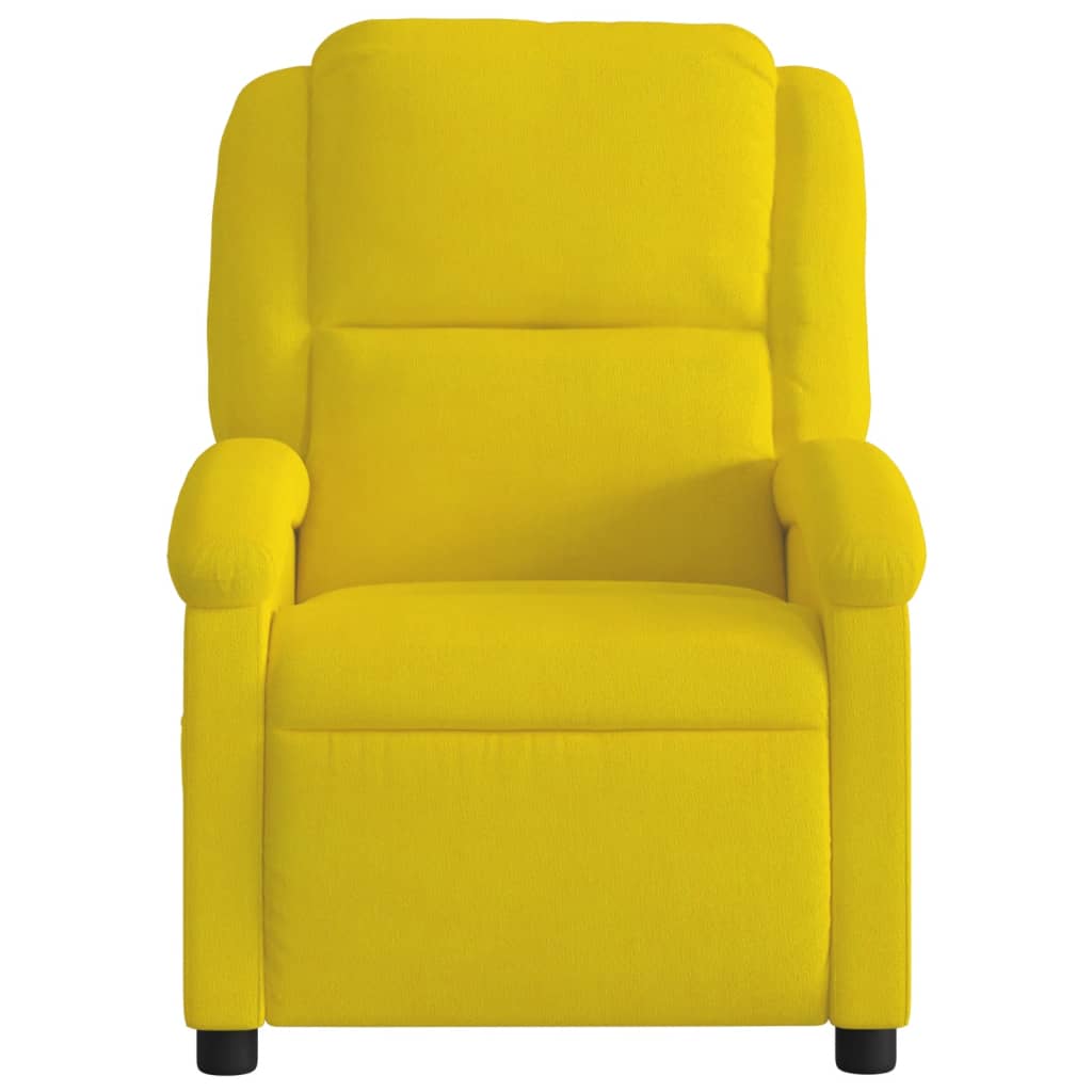 Fauteuil inclinable de massage électrique jaune velours