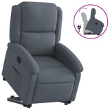 Fauteuil inclinable Gris foncé Velours