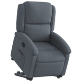 Fauteuil inclinable Gris foncé Velours