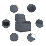 Fauteuil inclinable Gris foncé Velours