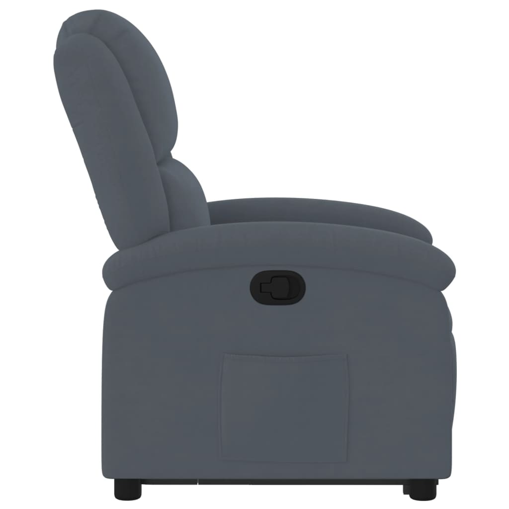 Fauteuil inclinable Gris foncé Velours