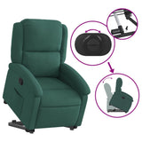 Fauteuil inclinable Vert foncé Velours