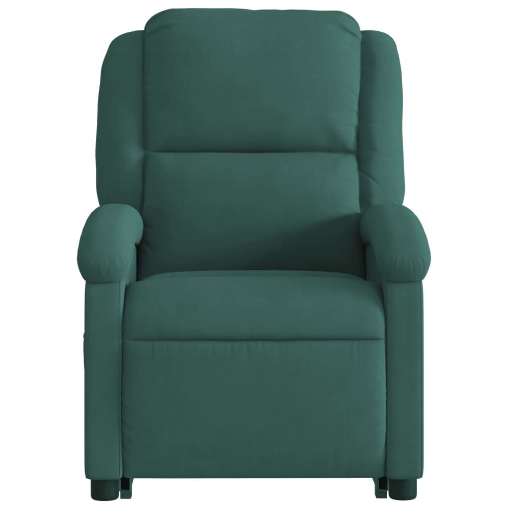 Fauteuil inclinable Vert foncé Velours