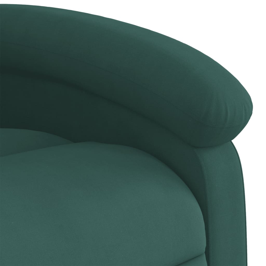 Fauteuil inclinable Vert foncé Velours