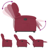 Fauteuil inclinable Rouge bordeaux Velours