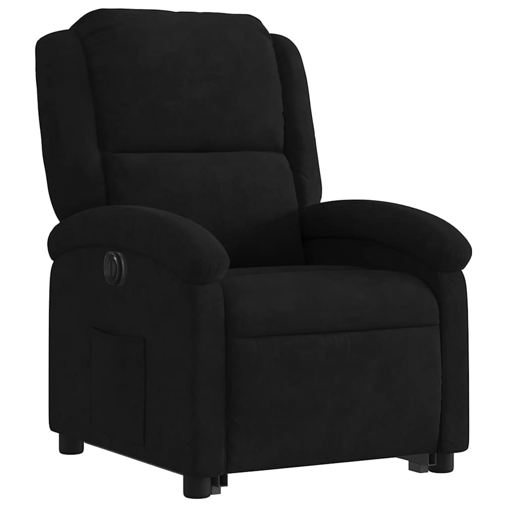 Fauteuil inclinable électrique noir velours