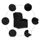 Fauteuil inclinable électrique noir velours