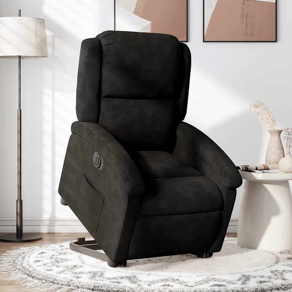 Fauteuil inclinable électrique noir velours