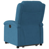 Fauteuil inclinable électrique bleu velours