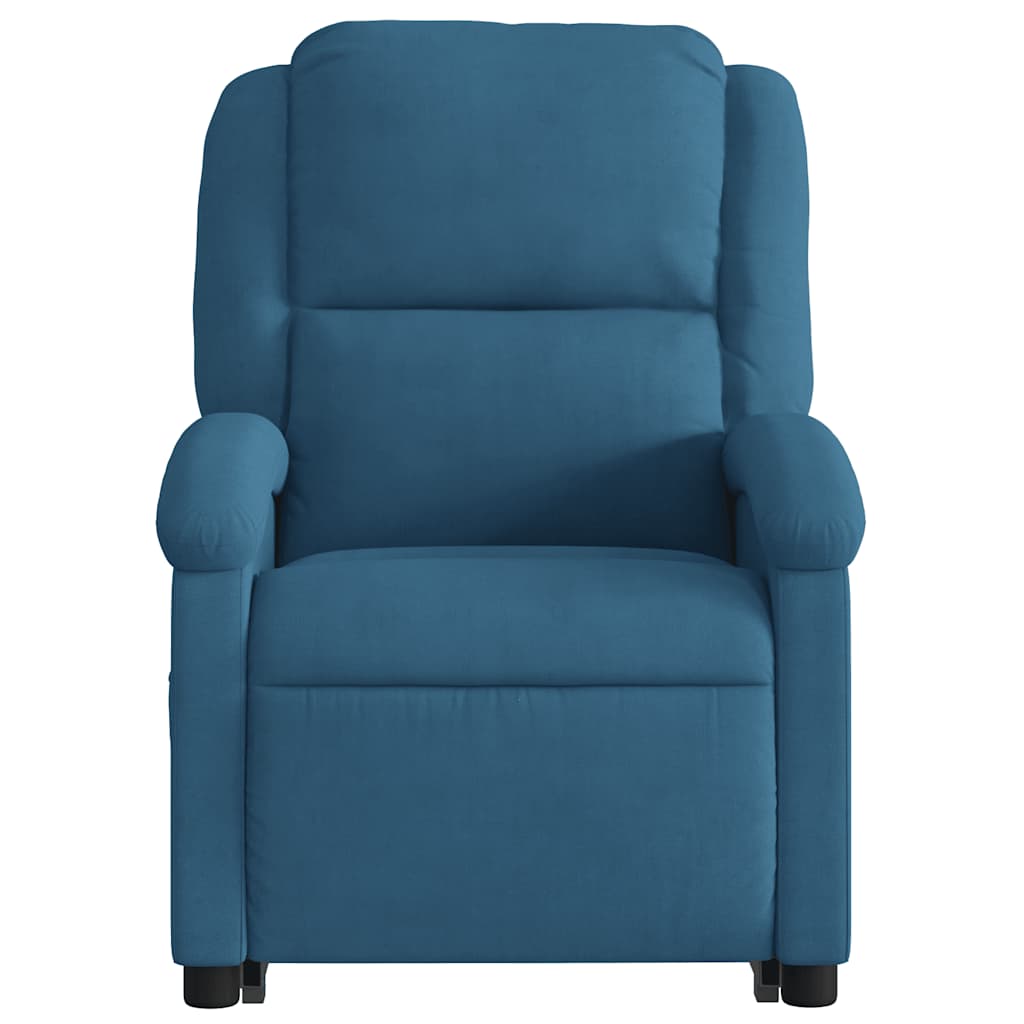 Fauteuil inclinable électrique bleu velours