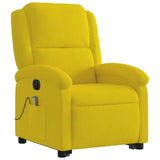 Fauteuil inclinable de massage électrique jaune velours