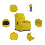 Fauteuil inclinable de massage électrique jaune velours