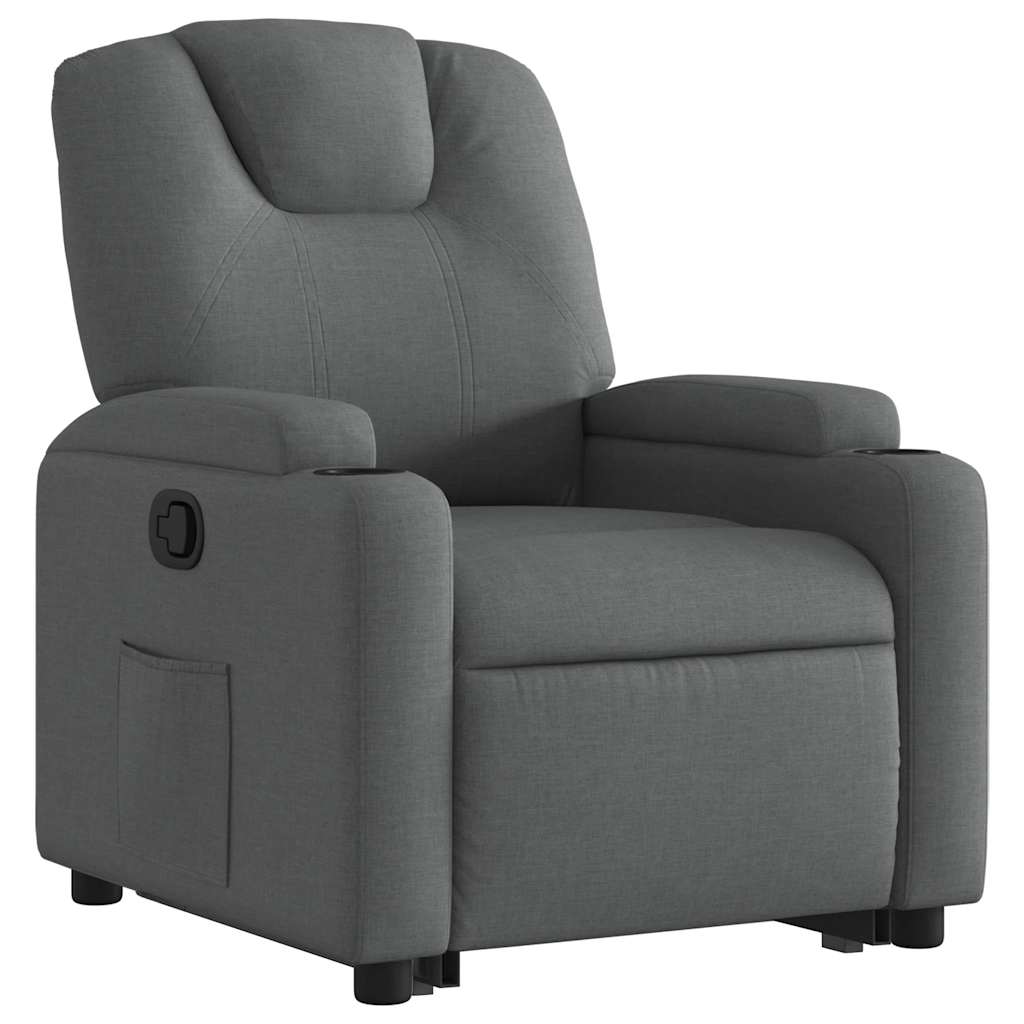 Fauteuil inclinable Gris foncé Tissu