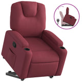 Fauteuil inclinable rouge bordeaux tissu