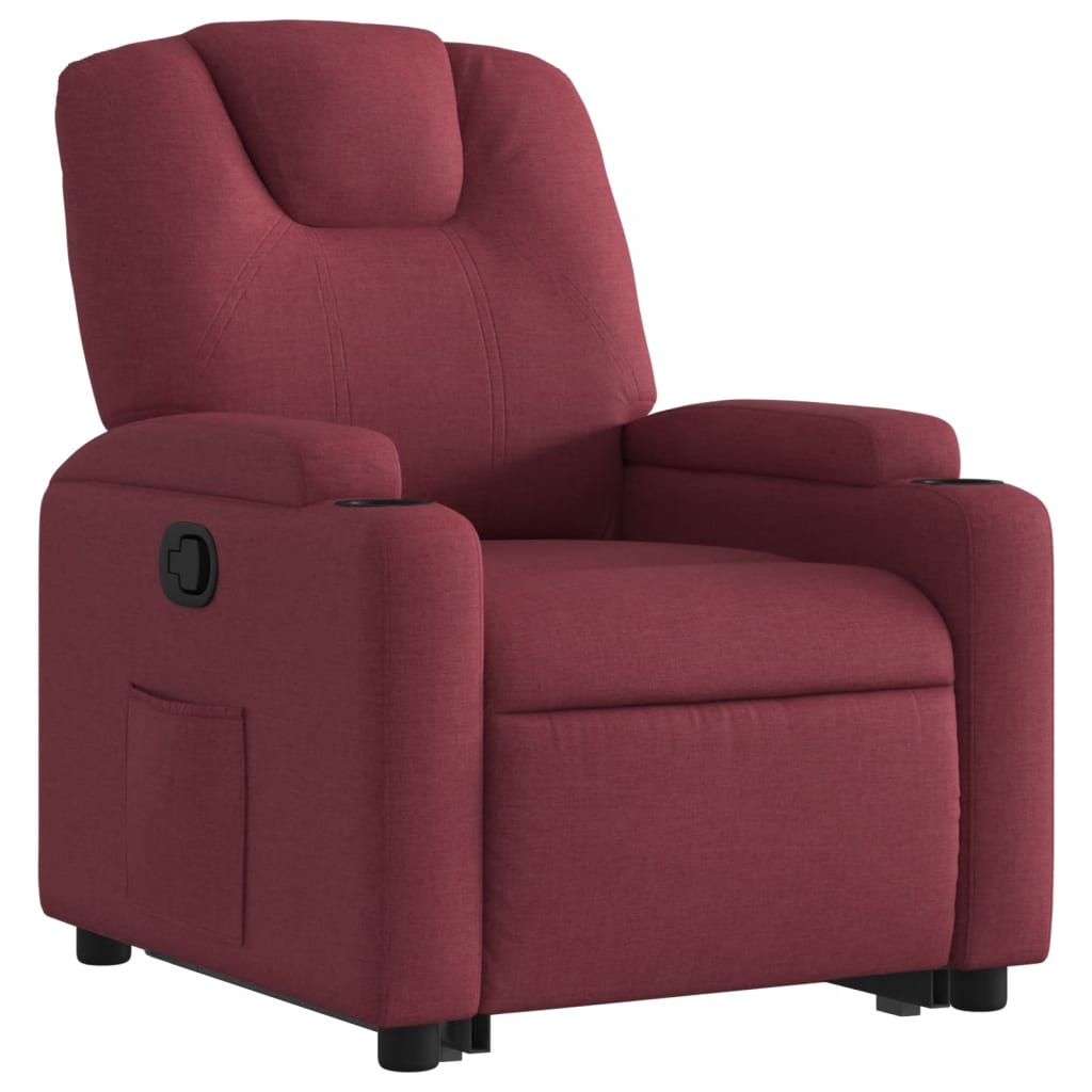 Fauteuil inclinable rouge bordeaux tissu