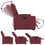 Fauteuil inclinable rouge bordeaux tissu