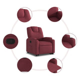 Fauteuil inclinable rouge bordeaux tissu