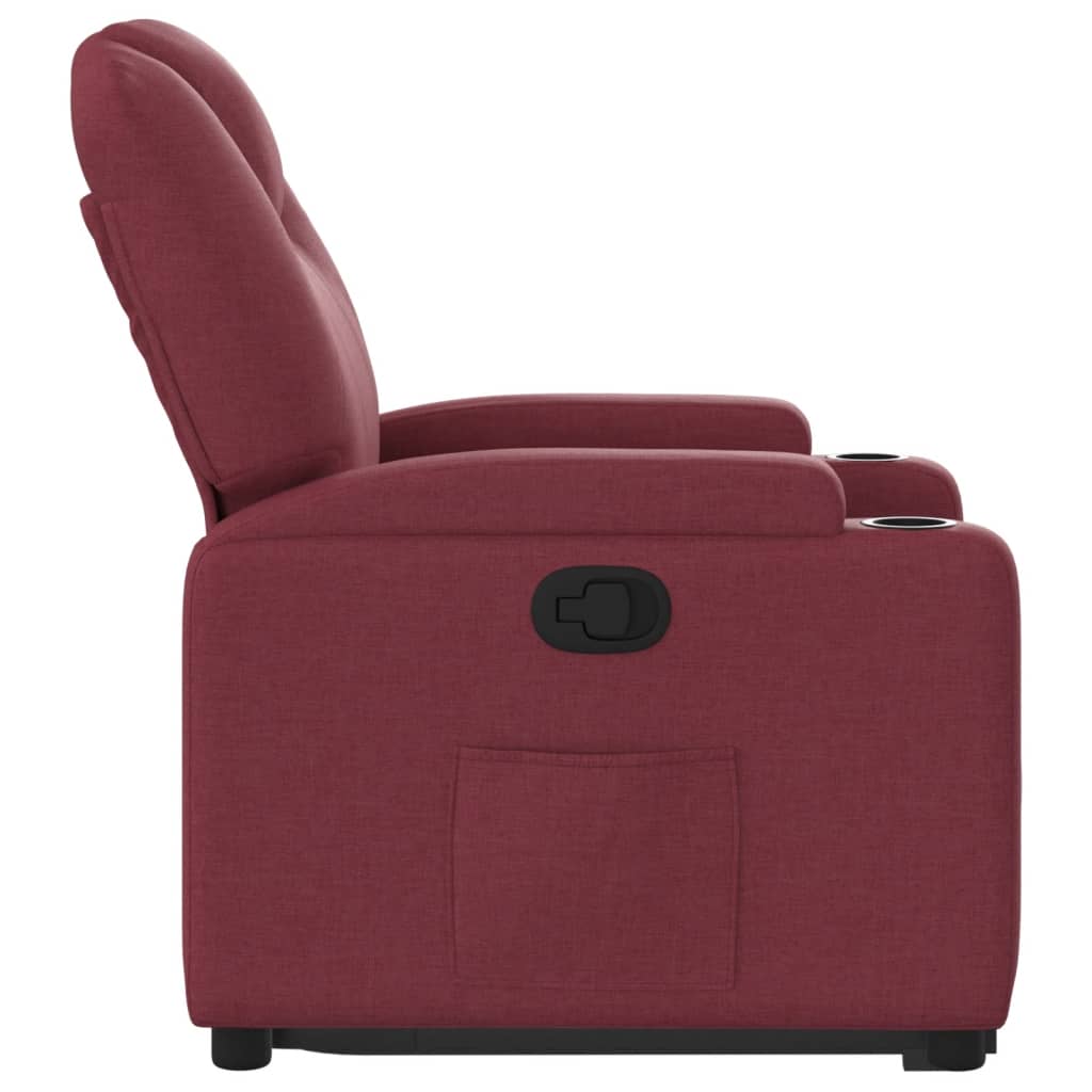 Fauteuil inclinable rouge bordeaux tissu