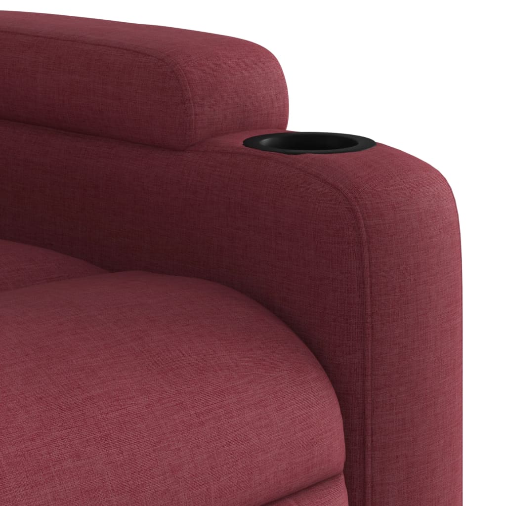 Fauteuil inclinable rouge bordeaux tissu