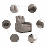 Fauteuil inclinable taupe tissu