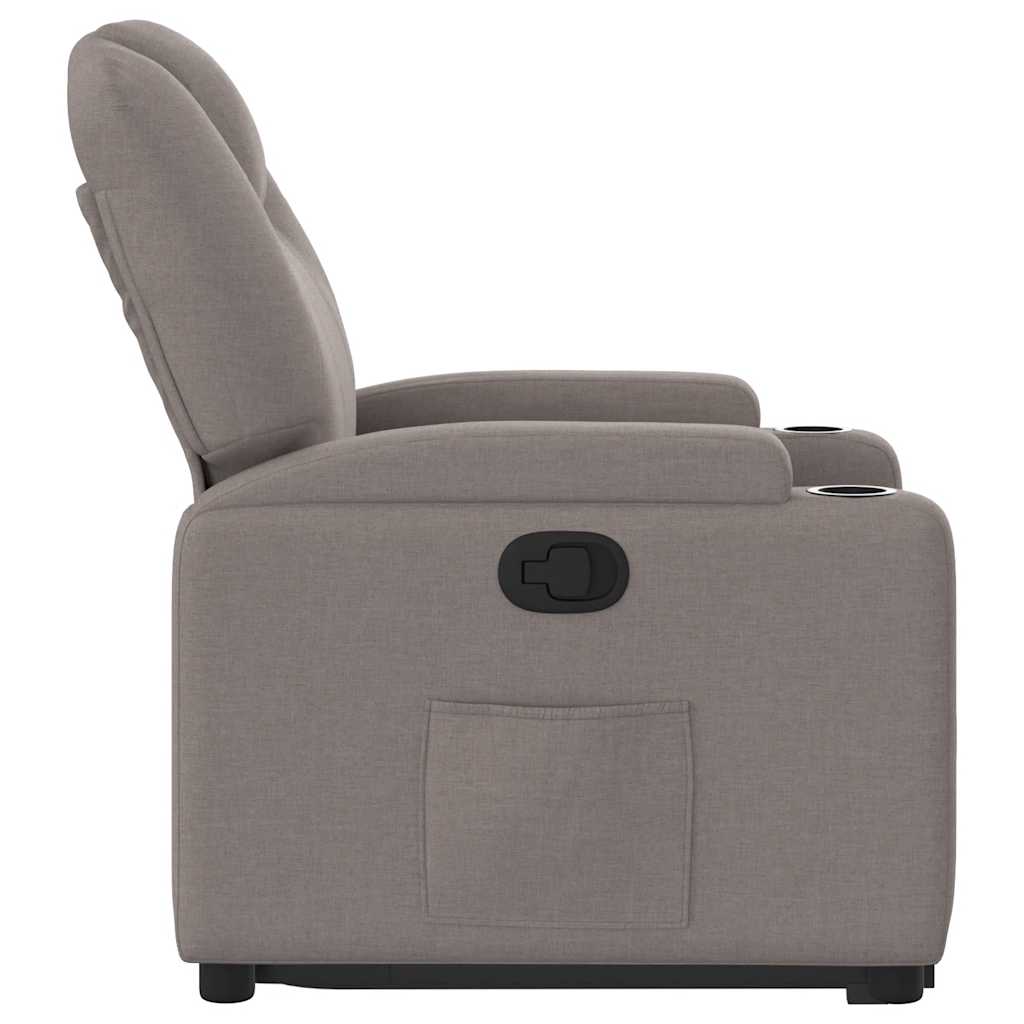 Fauteuil inclinable taupe tissu