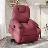 Fauteuil inclinable électrique rouge bordeaux tissu