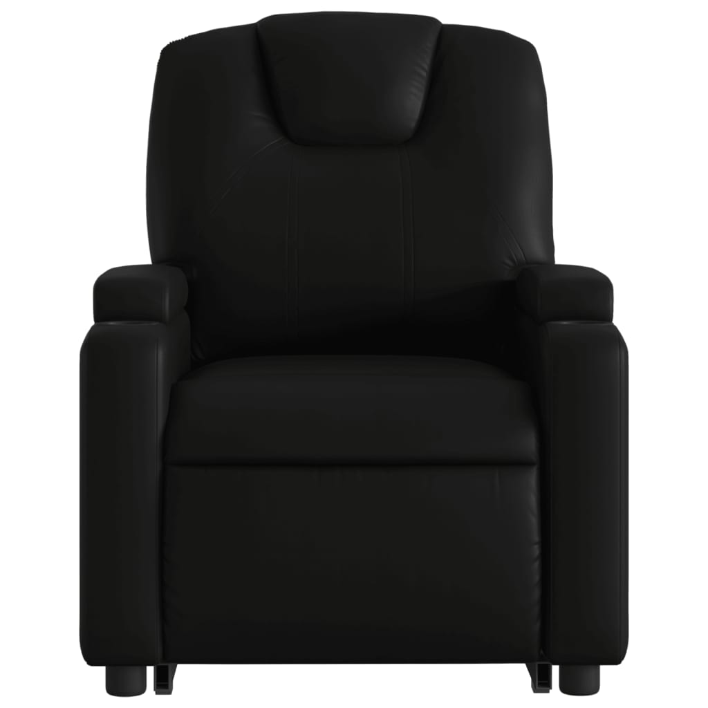 Fauteuil inclinable de massage Noir Similicuir