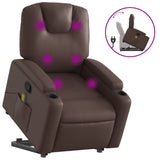 Fauteuil inclinable de massage Marron Similicuir