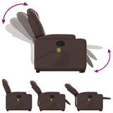 Fauteuil inclinable de massage Marron Similicuir